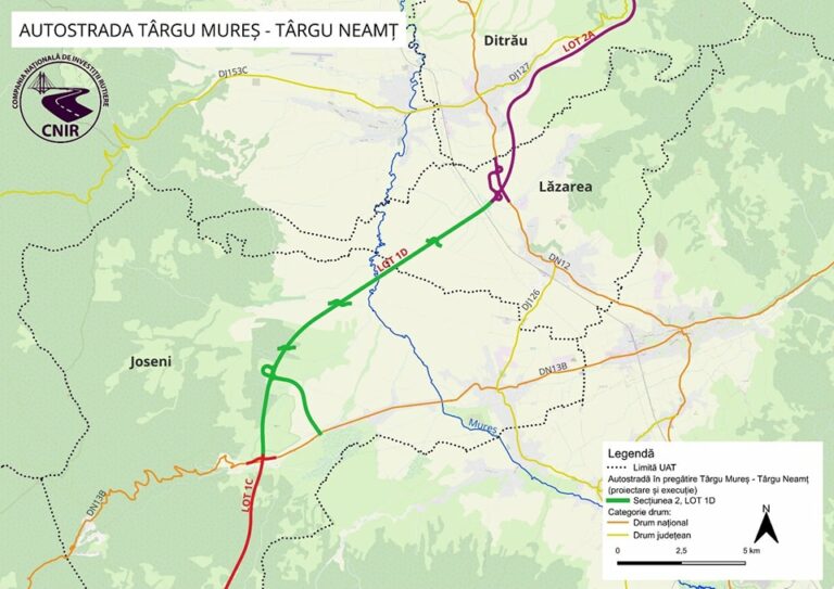 Autostrada A8 Unirii, lot 1D Joseni-Ditrau: A fost admisa contestatia UMB