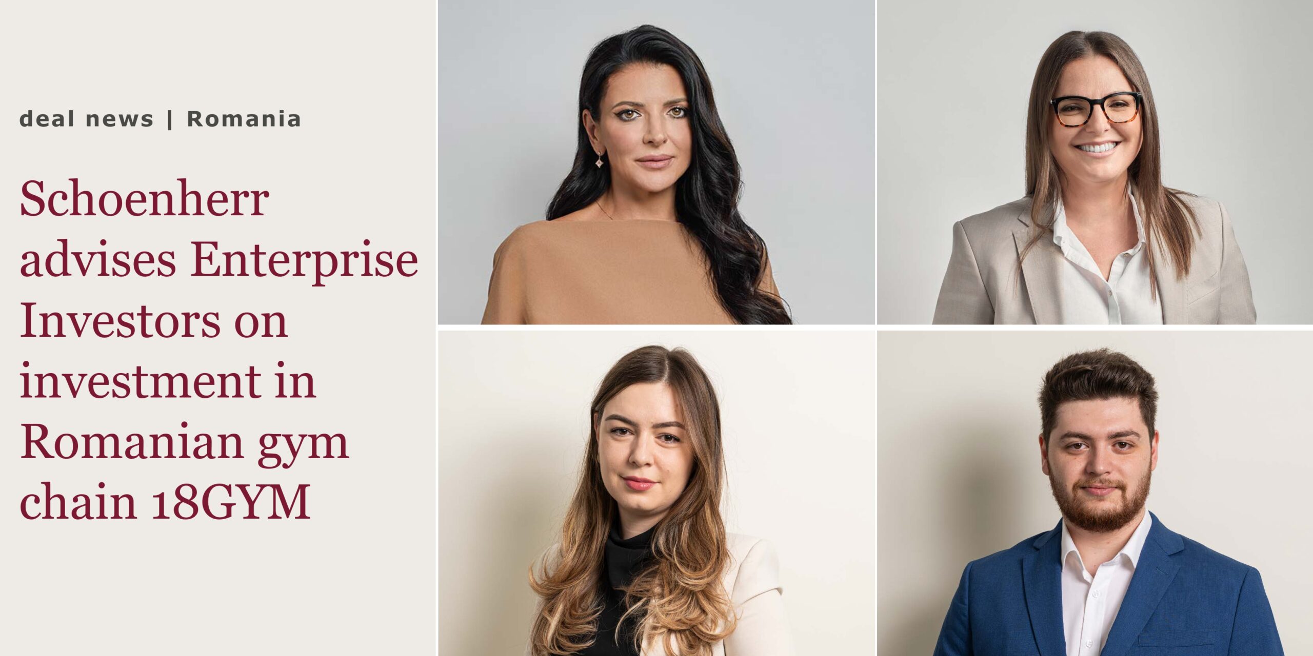Schoenherr asistă Enterprise Investors în investiția în 18GYM
